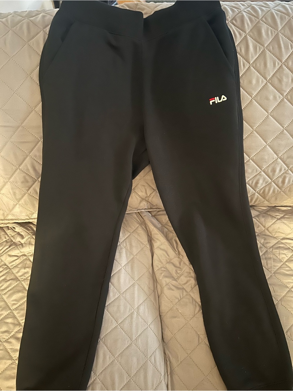 FILA Women’s Black Jogger Pants with Small Logo